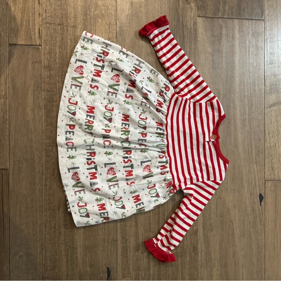 12-18 month Tesa Babe Christmas Holiday Striped Dress - Picture 6 of 6